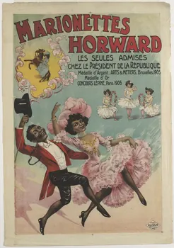 affiche MARIONETTES  HORWARD  LES SEULES ADMISES  CHEZ LE PRÉSIDENT DE LA RÉPUBLIQUE 1945.24.1 Photo RMN-Grand Palais (Mucem)