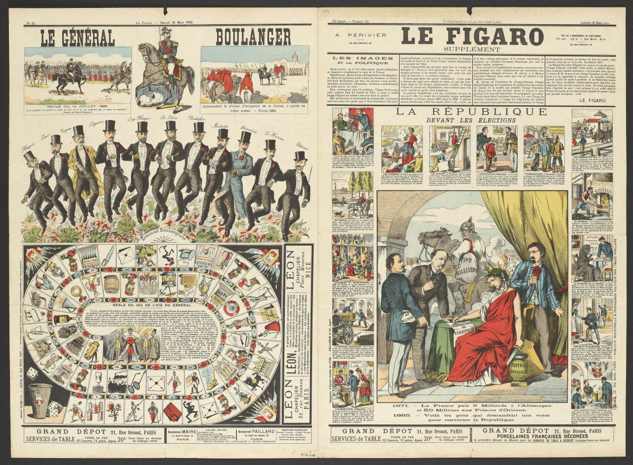 Pellerin ; Gluck journal (double page) LE FIGARO  SUPPLEMENT France 1889 1950.39.1176 Photo RMN-Grand Palais (Mucem)