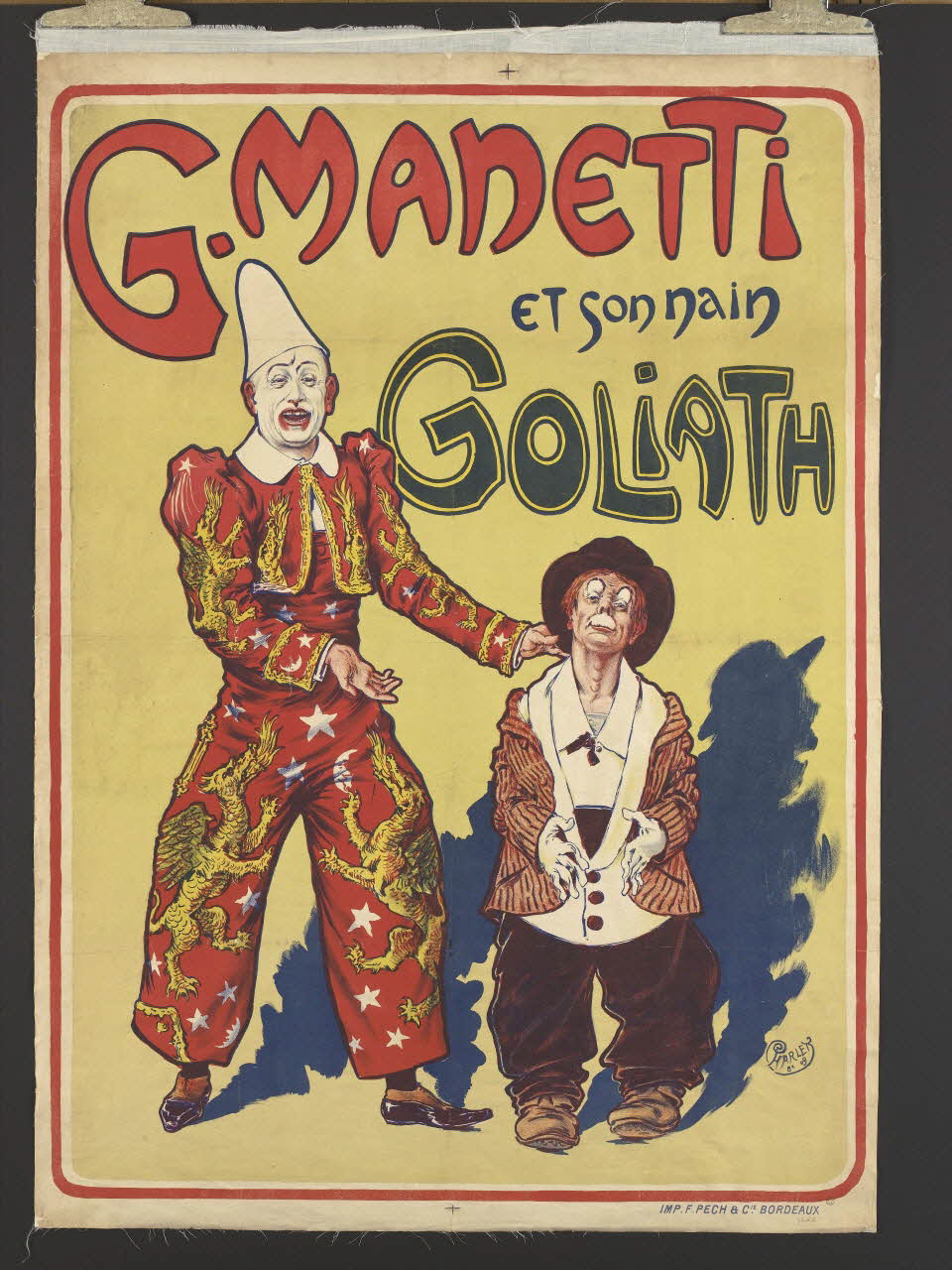 affiche G. MANETTI  et son nain  GOLIATH 1955.46.12 Photo RMN-Grand Palais (Mucem)