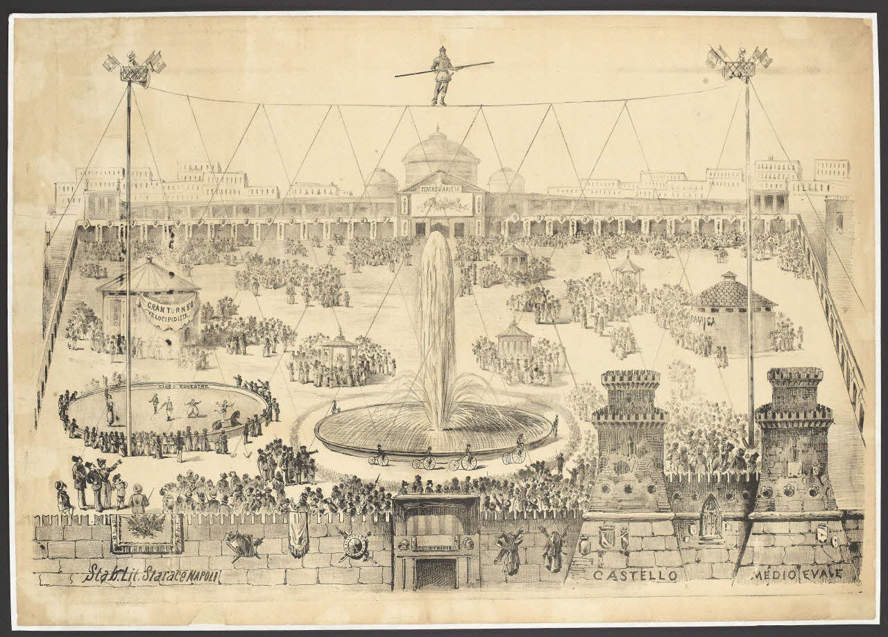 Starace affiche Cirque en plein air Naples 1870 1955.46.19  Photo RMN-Grand Palais (Mucem)