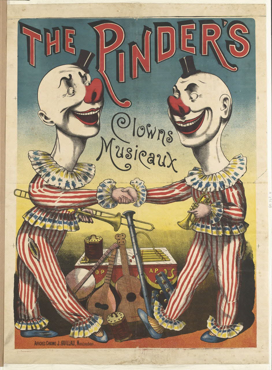 affiche THE PINDER'S  Clowns  Musicaux 1960.147.4 Photo RMN-Grand Palais (Mucem)