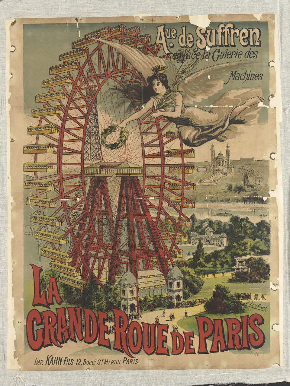 Dorfinant ; Kahn fils affiche LA  GRANDE ROUE DE PARIS Ile-de-France, France 1900-1923 1938.17.1 Photo RMN-Grand Palais (Mucem)