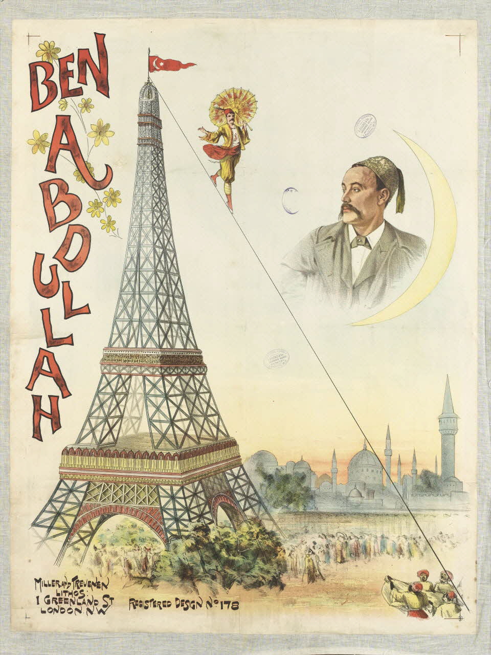 Millerand Trevenen affiche BEN  ABDULLAH Londres 1889 1955.46.59 Photo RMN-Grand Palais (Mucem)