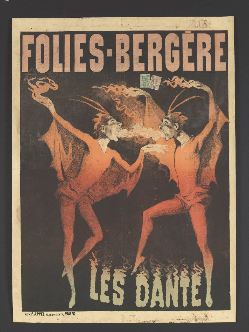 affiche FOLIES-BERGERE  LES DANTE Paris 1886 1961.18.6 Photo RMN-Grand Palais (Mucem)