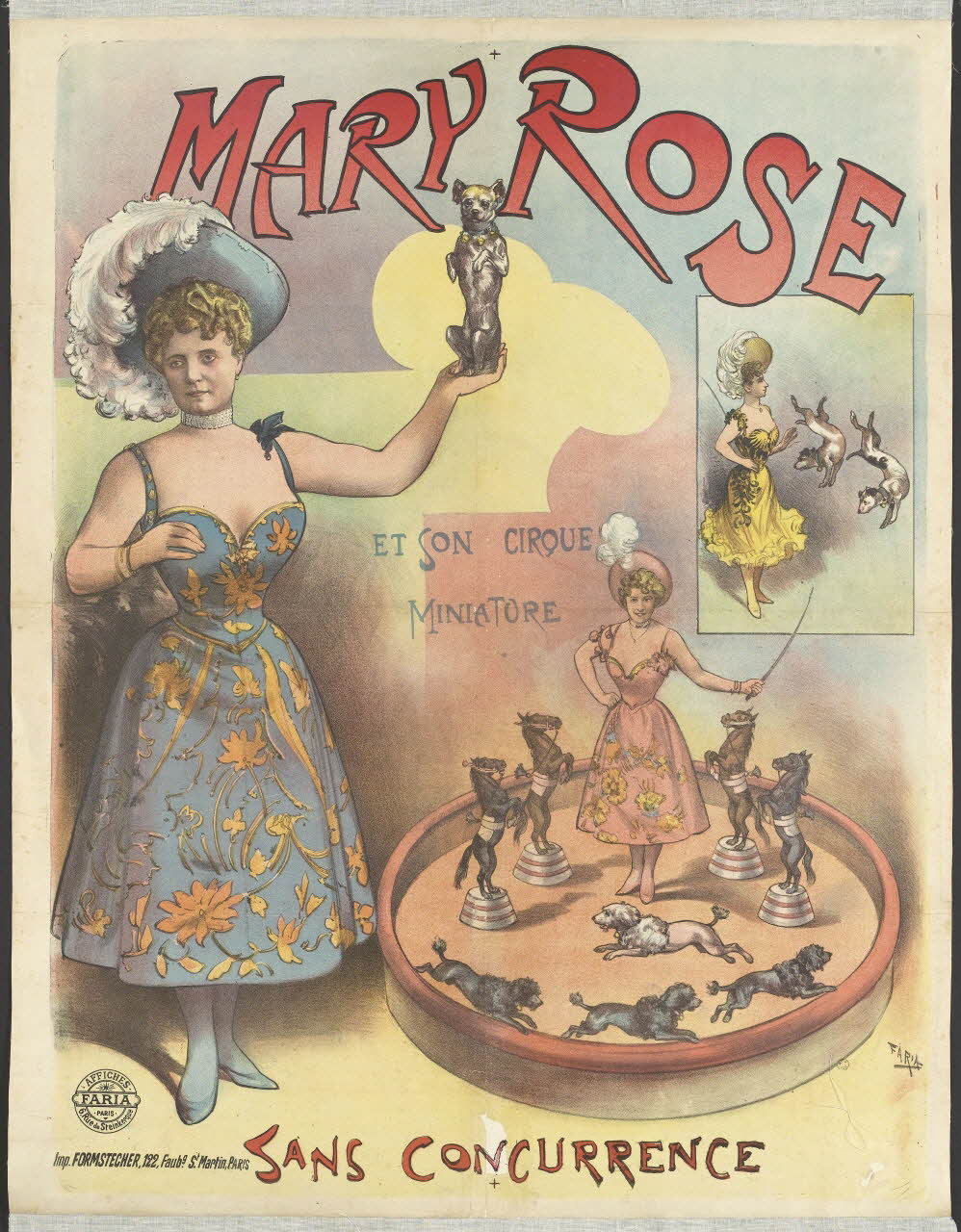 affiche MARY ROSE  ET SON CIRQUE  MINIATURE  SANS CONCURRENCE 1964.58.1 Photo RMN-Grand Palais (Mucem)