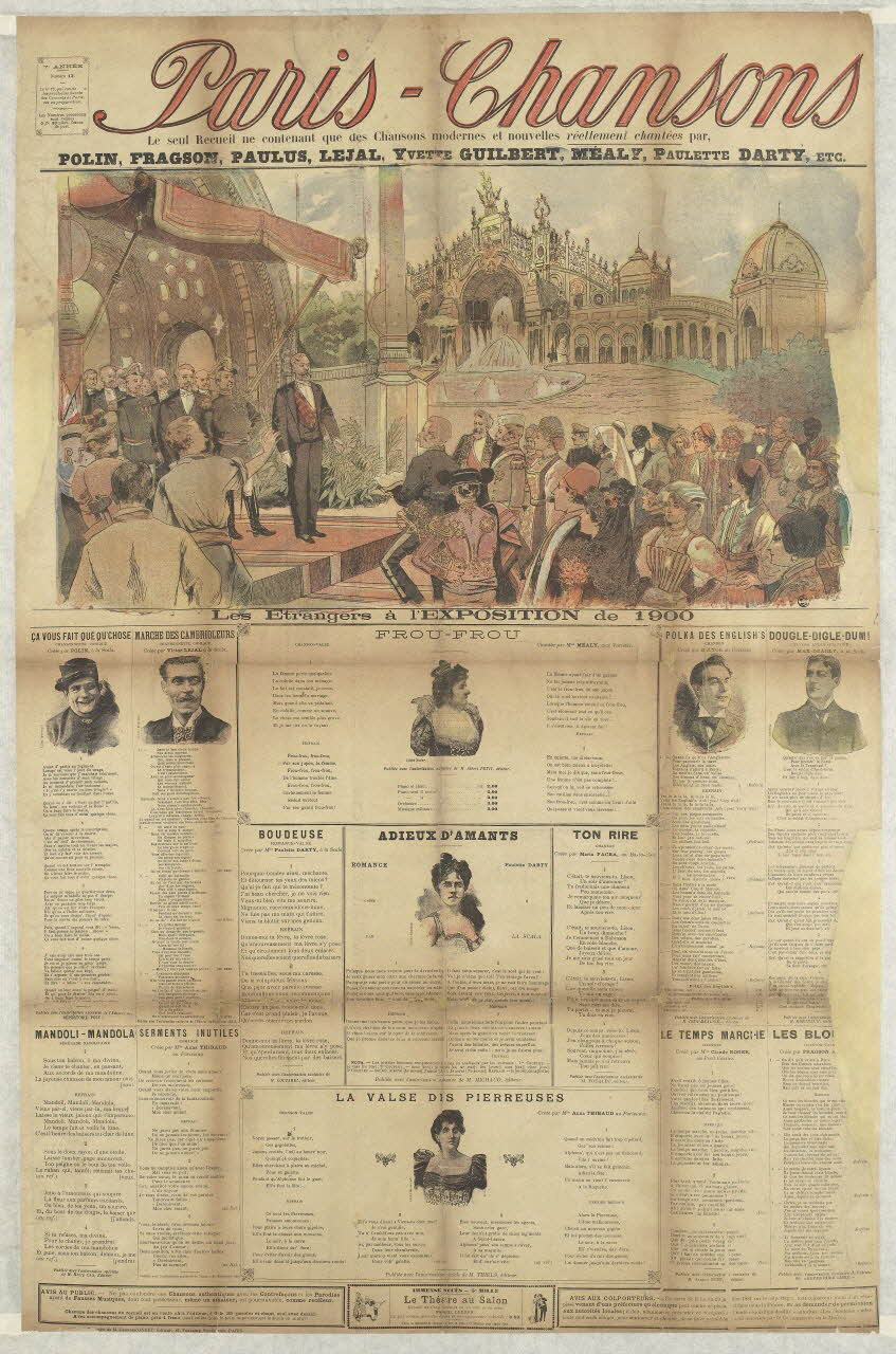 Georges Ondet affiche Paris - Chansons Paris 1900-1941 1964.64.101 Photo RMN-Grand Palais (Mucem)