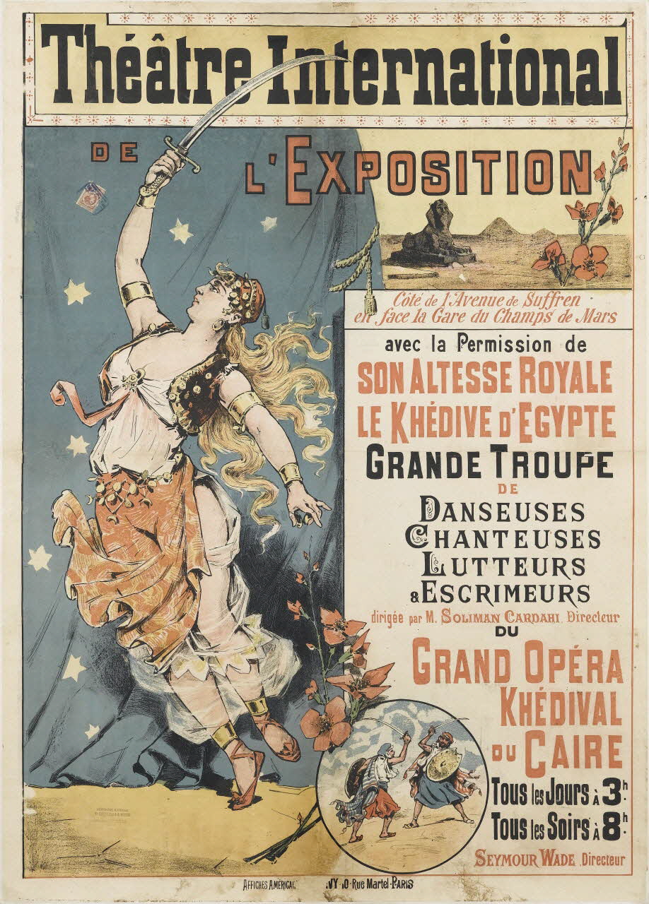 Levy Charles affiche Théâtre International  DE  L'EXPOSITION Paris 1889 1961.18.30 Photo RMN-Grand Palais (Mucem)