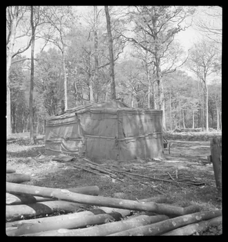 Rappeport photographie Bois de Verrières. Hutte de bûcheron Ile-de-France, France 1938/5/8 Ph.1938.4.28 Photo