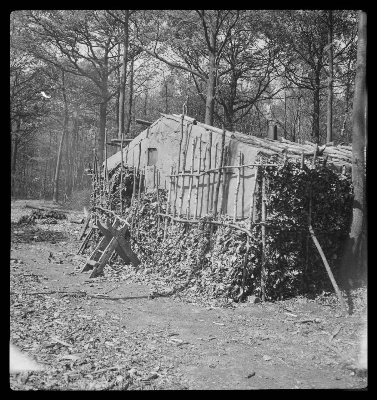 Rappeport photographie Bois de Verrières. Hutte de bûcheron Ile-de-France, France 1938/5/8 Ph.1938.4.29  Photo