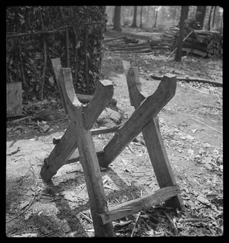 Rappeport photographie Bois de Verrières. Chèvre devant ferme arrondie Ile-de-France, France 1938/5/8 Ph.1938.4.39 Photo