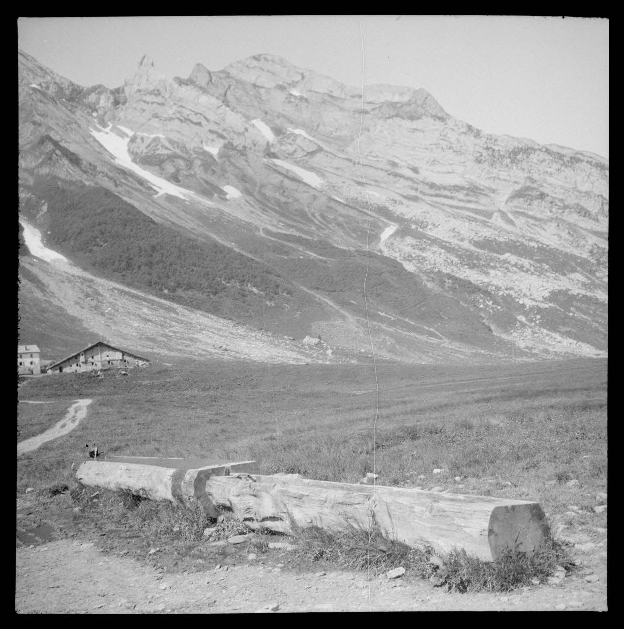 photographie Abreuvoir dans un tronc d'arbre creusé, au col des Aravis Ph.1938.5.15 Photo