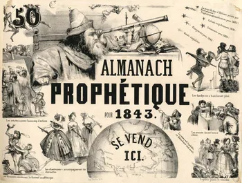 Aubert affiche ALMANACH  PROPHETIQUE  POUR 1843. Paris 1843 1968.65.1.8  Photo Mucem