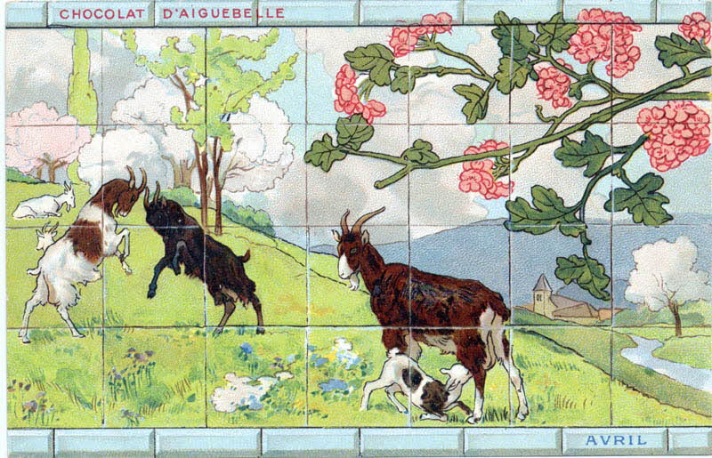 Edition de la Chocolaterie d'Aiguebelle carte réclame chromo Aiguebelle 1900-1919 1996.40.367.4 Photo