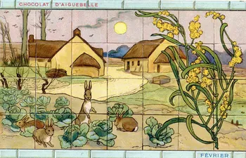 Edition de la Chocolaterie d'Aiguebelle carte réclame chromo Aiguebelle 1900-1919 1996.40.367.2 Photo