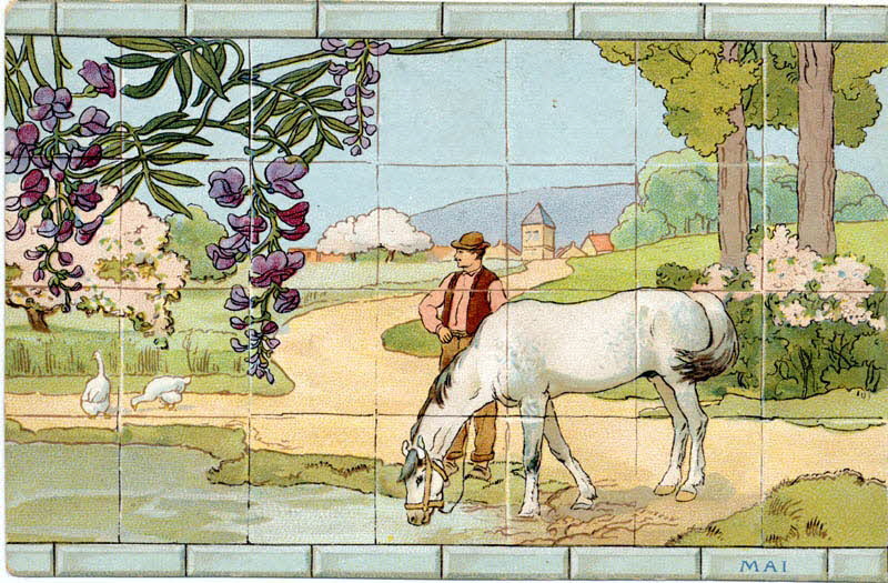 Edition de la Chocolaterie d'Aiguebelle carte réclame chromo 1900-1919 1996.40.367.5 Photo