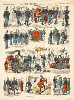 Pellerin à registres (4) SAPEURS-POMPIERS (INSTRUCTION MILITAIRE) Lorraine, France 1890 1977.80.21 Photo