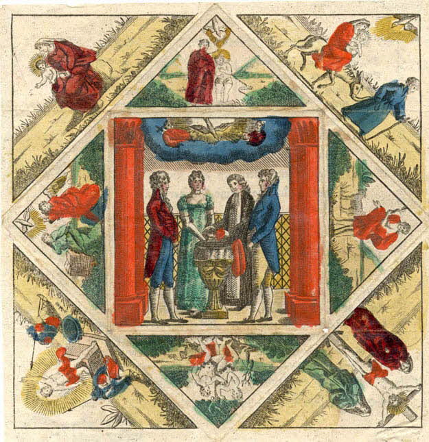 Florian Sieber lettre de baptême Vertraue Gott, er ist dein Vater ! Leipzig 1814 1988.52.78 Photo