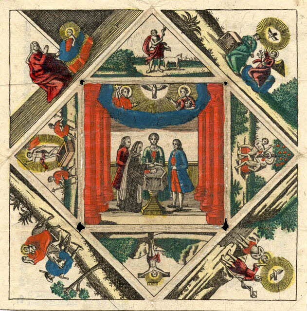 Maria Anna Hanlin lettre de baptême Dein Jesus fchreibt dich izt ins Buch des Lebens ein 1790 1988.52.80 Photo