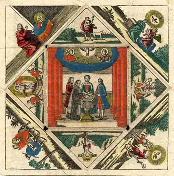 Maria Anna Hanlin lettre de baptême Dein Jesus fchreibt dich izt ins Buch des Lebens ein 1790 1988.52.80 Photo