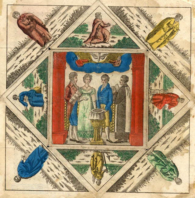 Johanna Chriestiana Willhelmin lettre de baptême Vertraue Gott, er ift dein Vater ! Leipzig 1830 1988.52.87 Photo