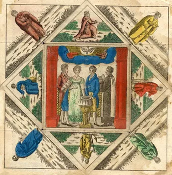 Johanna Chriestiana Willhelmin lettre de baptême Vertraue Gott, er ift dein Vater ! Leipzig 1830 1988.52.87  Photo