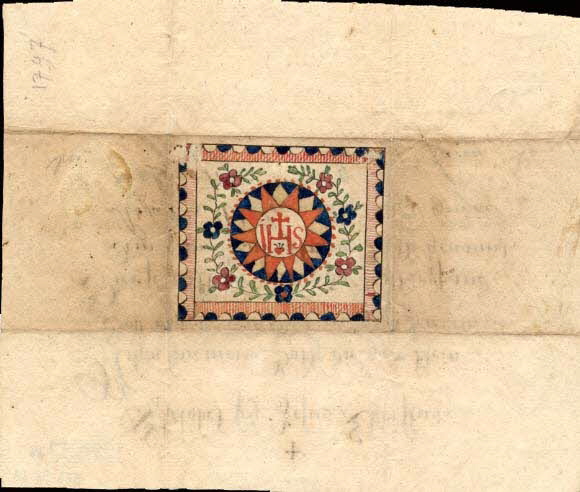 Rosalia Ullmanim lettre de baptême IHS Hayoa 1797 1988.52.38 Photo