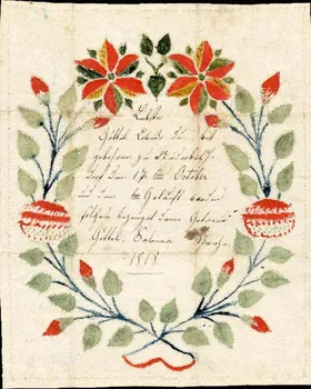 Salomna Thrieha lettre de baptême Liebste  Göttel Niederbetschdorf 1818 1988.52.118 Photo