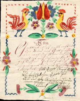 Friedrich Mühlhoffer lettre de baptême Nun  Gottlob es ist vollbracht Rott 1838 1988.52.140  Photo
