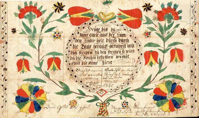 Barbara Rott lettre de baptême Heute bist du Birlenbach 1820 1988.52.142 Photo