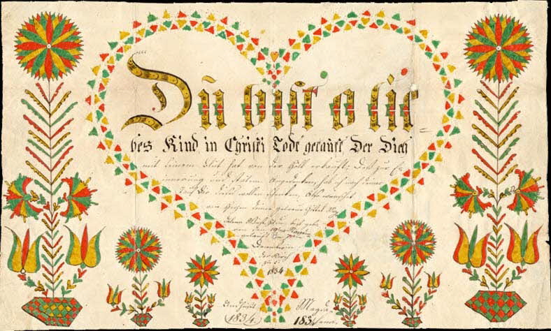 Magdalena Wüst lettre de baptême Du bist o lie  des Kind 1834 1988.52.153 Photo