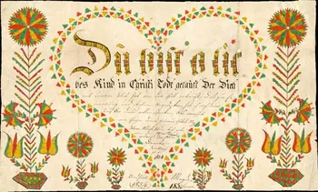 Magdalena Wüst lettre de baptême Du bist o lie  des Kind 1834 1988.52.153  Photo