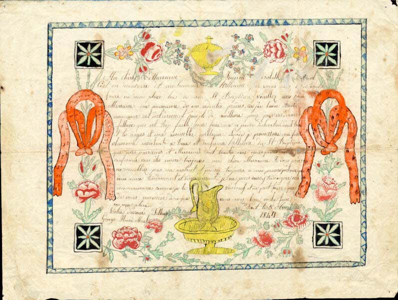 George Henri Morel lettre de filleul Ma chère Marraine 1847 1988.52.157 Photo