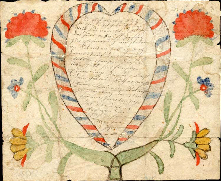 Magtalena Bauerin lettre de baptême Du büst o liebes Künth Lembach 1802 1988.52.163 Photo