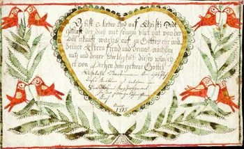 Elisabetha Bartenmanin lettre de baptême Du bist O liebes Kind auf Christi Todt Hölschloch 1815 1988.52.164 Photo