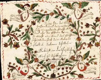 Salome Schöttelin lettre de baptême Nimm hin Schiltigheim 1779 1988.52.169 Photo