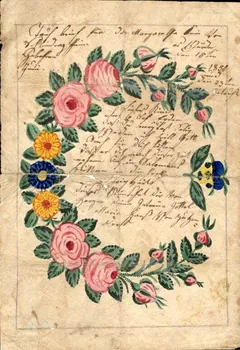 Maria Hanß lettre de baptême Tauf brief für die Margaretha Kein Schwindratzheim 1850 1988.52.171 Photo