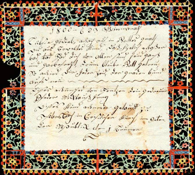 Nicklauß Jung lettre de baptême Lübste Gödtel Petersbach 1800 1988.52.172 Photo