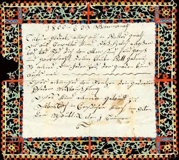Nicklauß Jung lettre de baptême Lübste Gödtel Petersbach 1800 1988.52.172 Photo