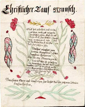 Chatharina Köplin lettre de baptême Christlicher Tauf wunsch Diemeringen 1805 1988.52.178 Photo