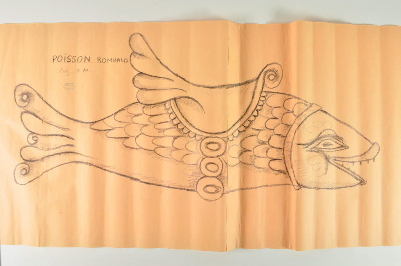 Pierre Girardy calibre pour sujet de manège Poisson Romuald 1989 1989.20.1.2 Photo Mucem