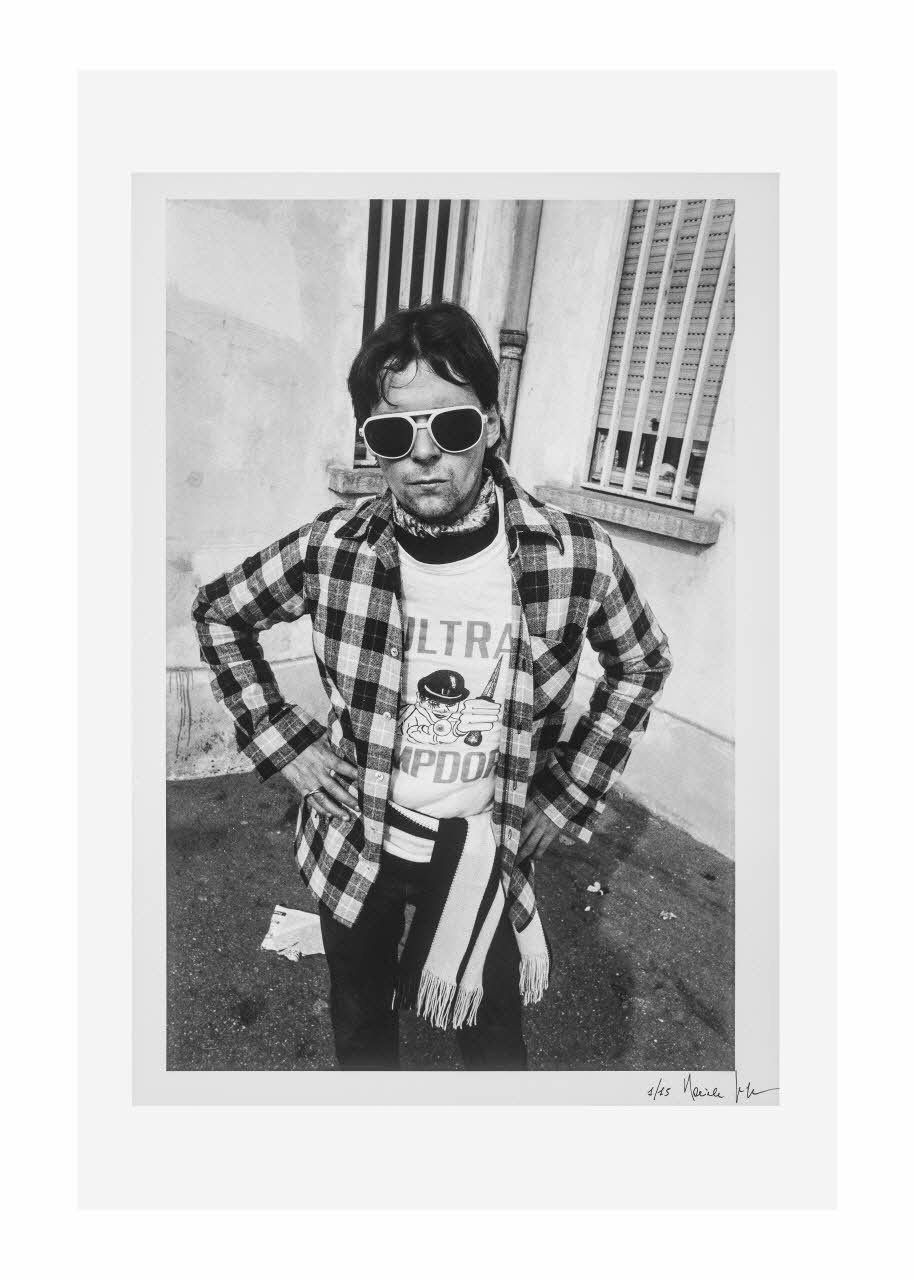 Daniele Segre tirage photographique Ultras Fighters de la Juventus de Turin Piémont, Italie 1977/5-1979/5 2016.24.12 Photo Mucem/ Yves Inchierman
