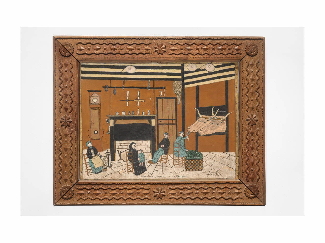 A Benquet tableau Intérieur landais Aquitaine, France 1937 1937.25.1 Photo Mucem/ Yves Inchierman