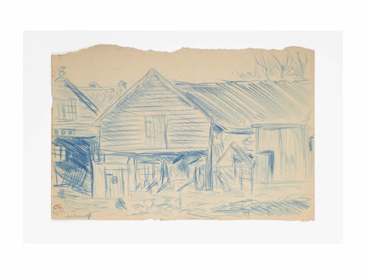 Georges Henri Rivière dessin Ferme de Monsieur Urbain Dacheux Picardie, France 1914-1918 1959.143.7 Photo