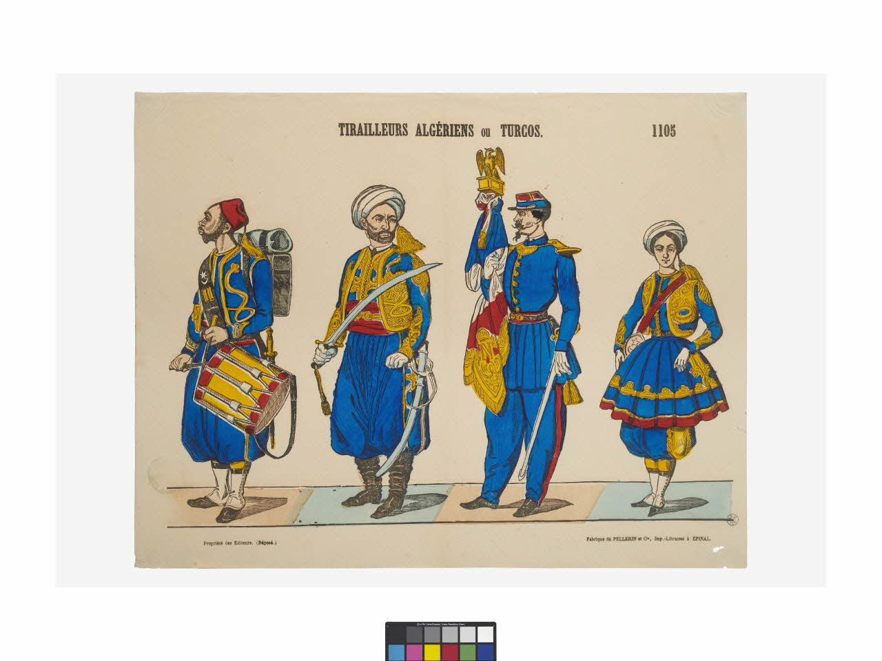 Pellerin estampe TIRAILLEURS ALGERIENS OU TURCOS. Lorraine, France 1864 1953.86.2629 Photo