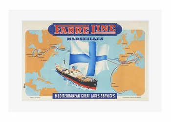André Troy affiche Fabire Line - Marseilles - Mediterranean Great Lakes Services Provence-Alpes-Côte d'Azur, France 1950 2014.12.20 Photo Mucem/ Yves Inchierman