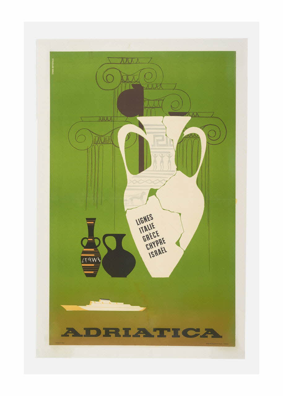 Studio Battistella affiche Adriatica Frioul-Vénétie julienne, Italie 1953 2014.12.24 Photo Mucem/ Yves Inchierman