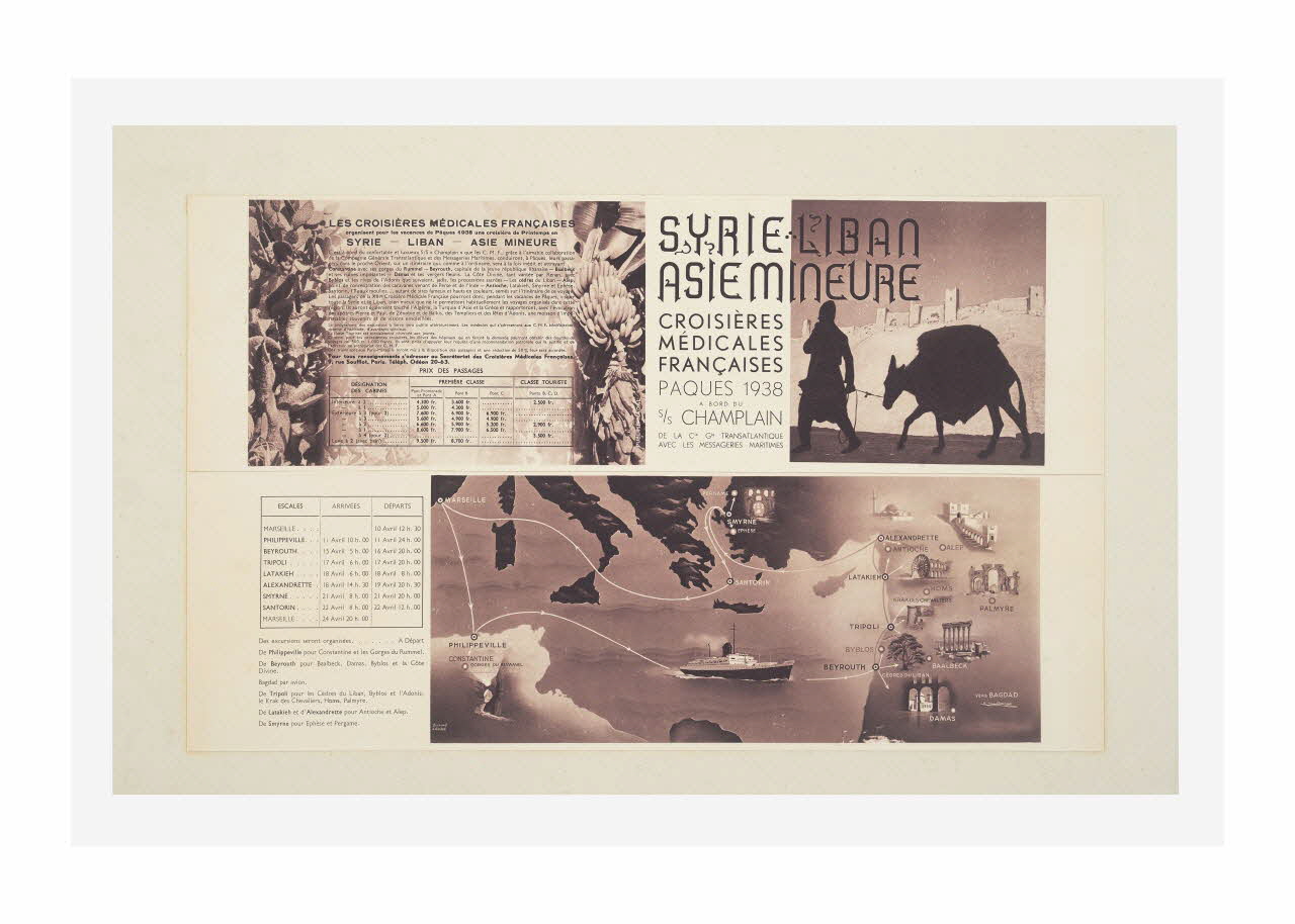 affiche Syrie Liban Asie Mineure. Les croisières médicales françaises France 1938 2014.12.27 Photo Mucem/ Yves Inchierman