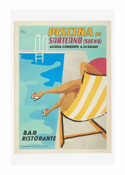 affiche Piscina di Sarteano (Siena) Latium, Italie 1962 2014.13.11 Photo Mucem/ Yves Inchierman