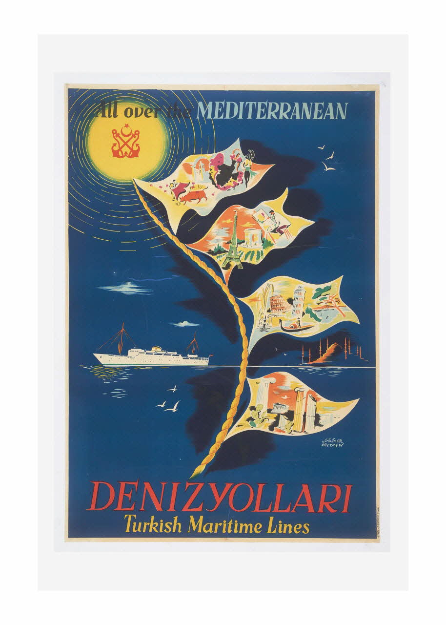 affiche Denizy yollari - Turkish Maritime Lines 2014.13.15 Photo Mucem/ Yves Inchierman