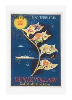 affiche Denizy yollari - Turkish Maritime Lines 2014.13.15 Photo Mucem/ Yves Inchierman